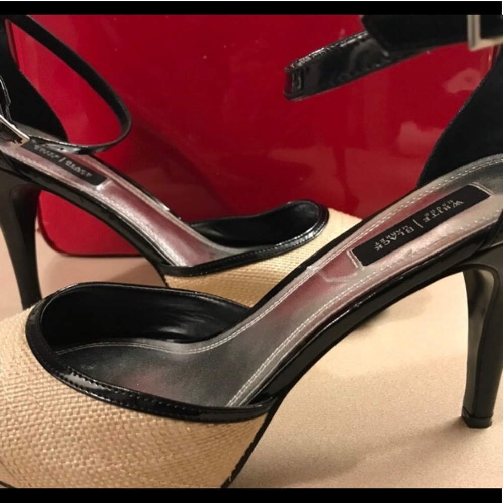 White House Black Market two toned ankle straps